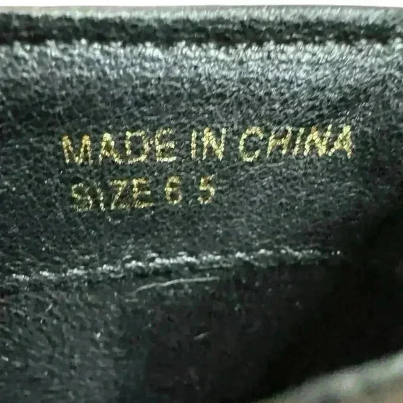 böhme Platform Black Leather Ankle Bootie Chunky 3” Heel Inner Ankle Zip Up 6.5 - Picture 7 of 11